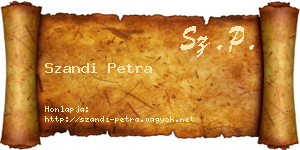 Szandi Petra névjegykártya